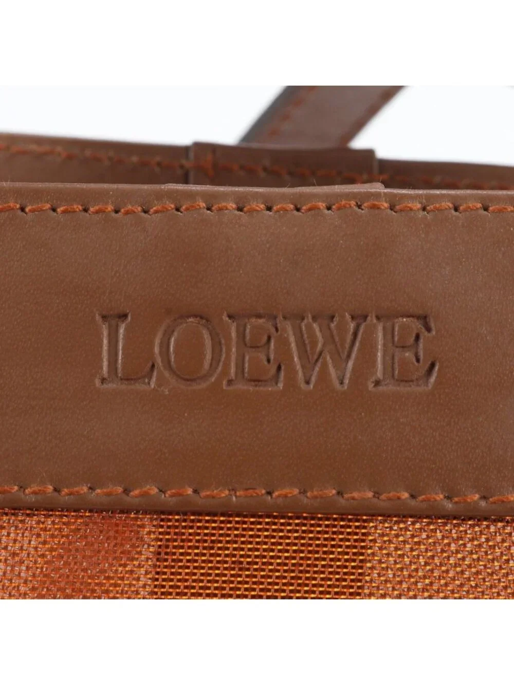 Loewe Mesh Leather Backpack Shoulder Bag